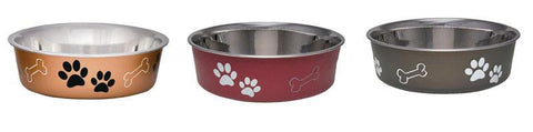 Loving Pets  Assorted  Bones and Paw Prints  Stainless Steel  Medium