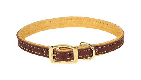 Weaver Leather  Deer Ridge  Brown  Leather  Dog  Collar